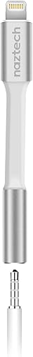 Naztech Certificado MFi Adaptador de audio Lightning a 0.138 in, para comodidad Plug & Play, conecta tus auriculares, altavoces, estéreo de