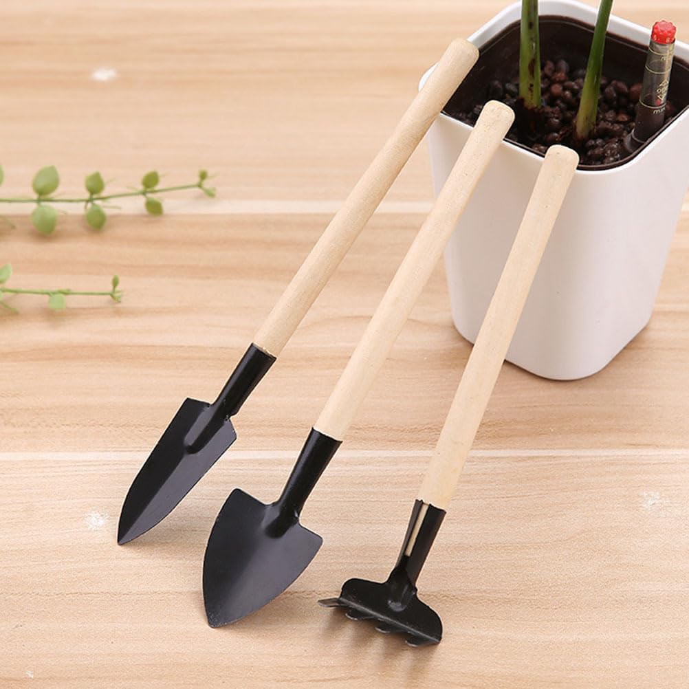 GANAZONO 8 Sets Mini Gardening Tools Portable Garden Hand Tools Set Miniature Gardening Rake Trowel and Shovel for Bonsai Succulents Herbs Planting