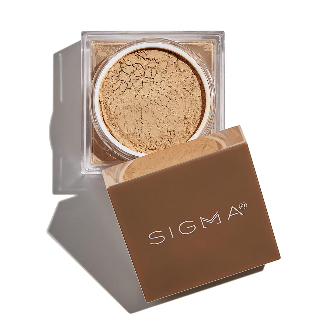 Sigma Beauty Soft Focus Setting Powder – Silky Smooth, Lightweight Loose Setting Powder for Setting Makeup, Blurring Powder Reduces the Look of Pores, Lines & Wrinkles (Honey)