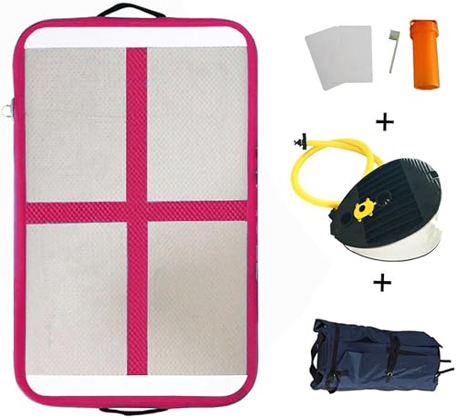 Colchoneta inflable para gimnasia con bomba de aire eléctrica para animadorespráctica de gimnasiaplayaparqueuso doméstico de 10131620 pies.