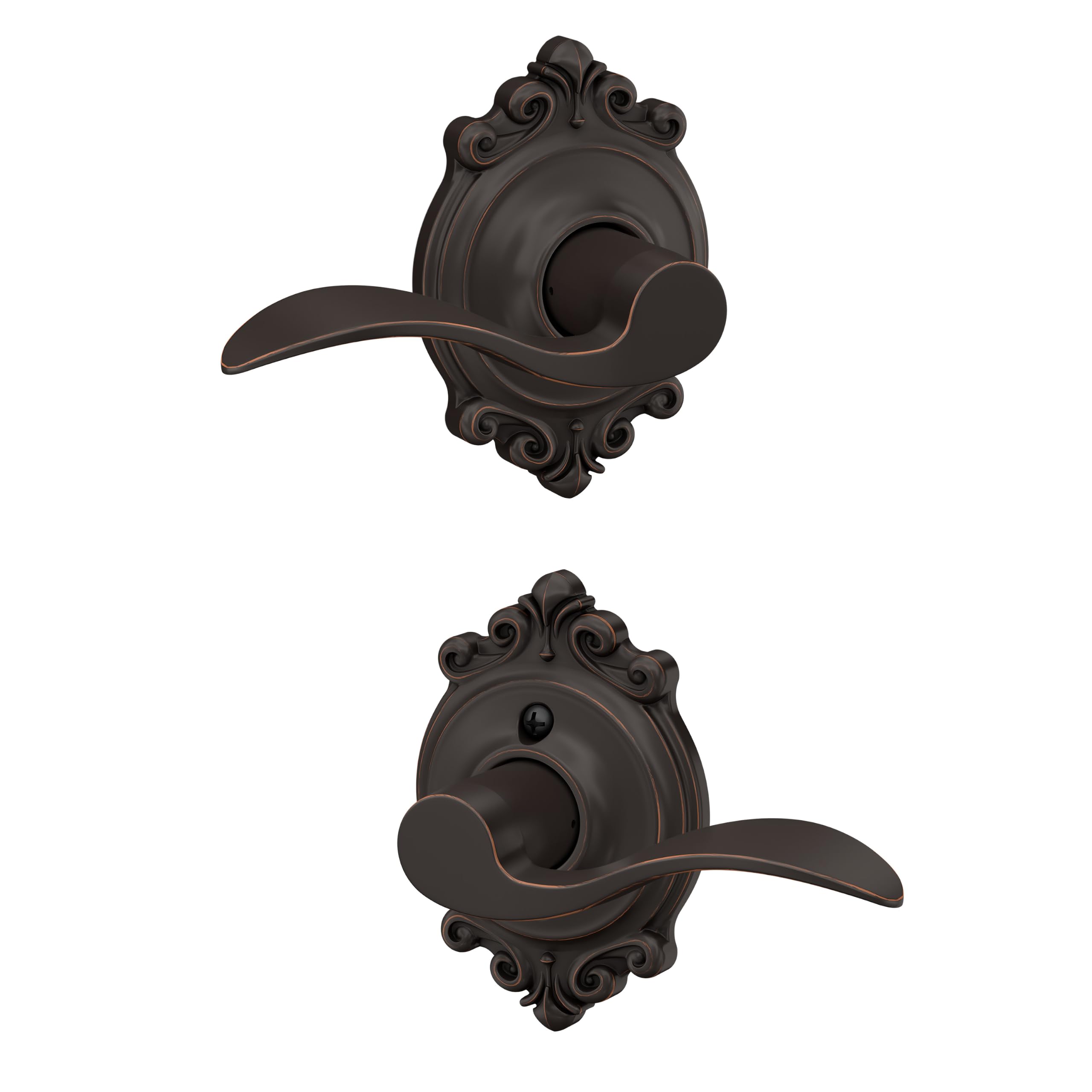 Schlage Accent Hall/Closet Passage Door Handle, Reversible, Aged Bronze