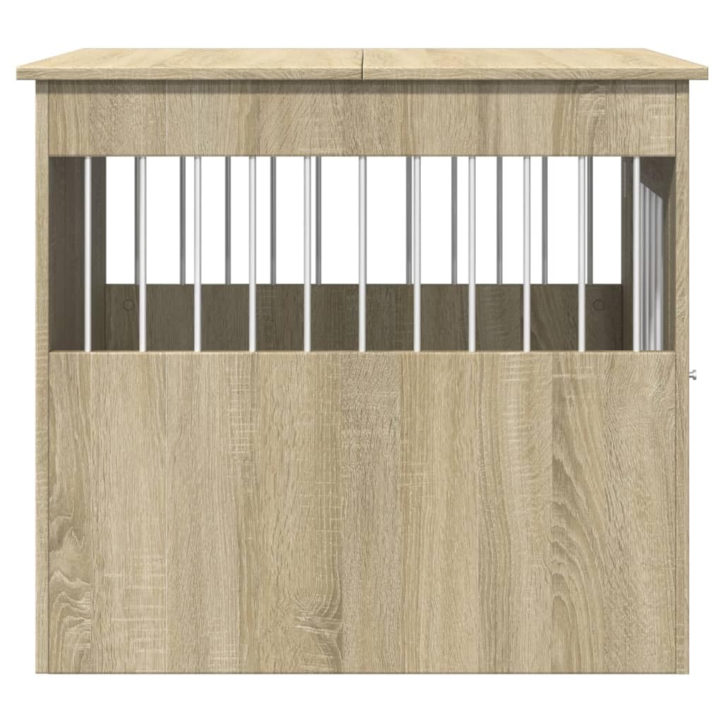 vidaXL Meuble de Cage pour Chiens chêne Sonoma 64,5x80x71 cm