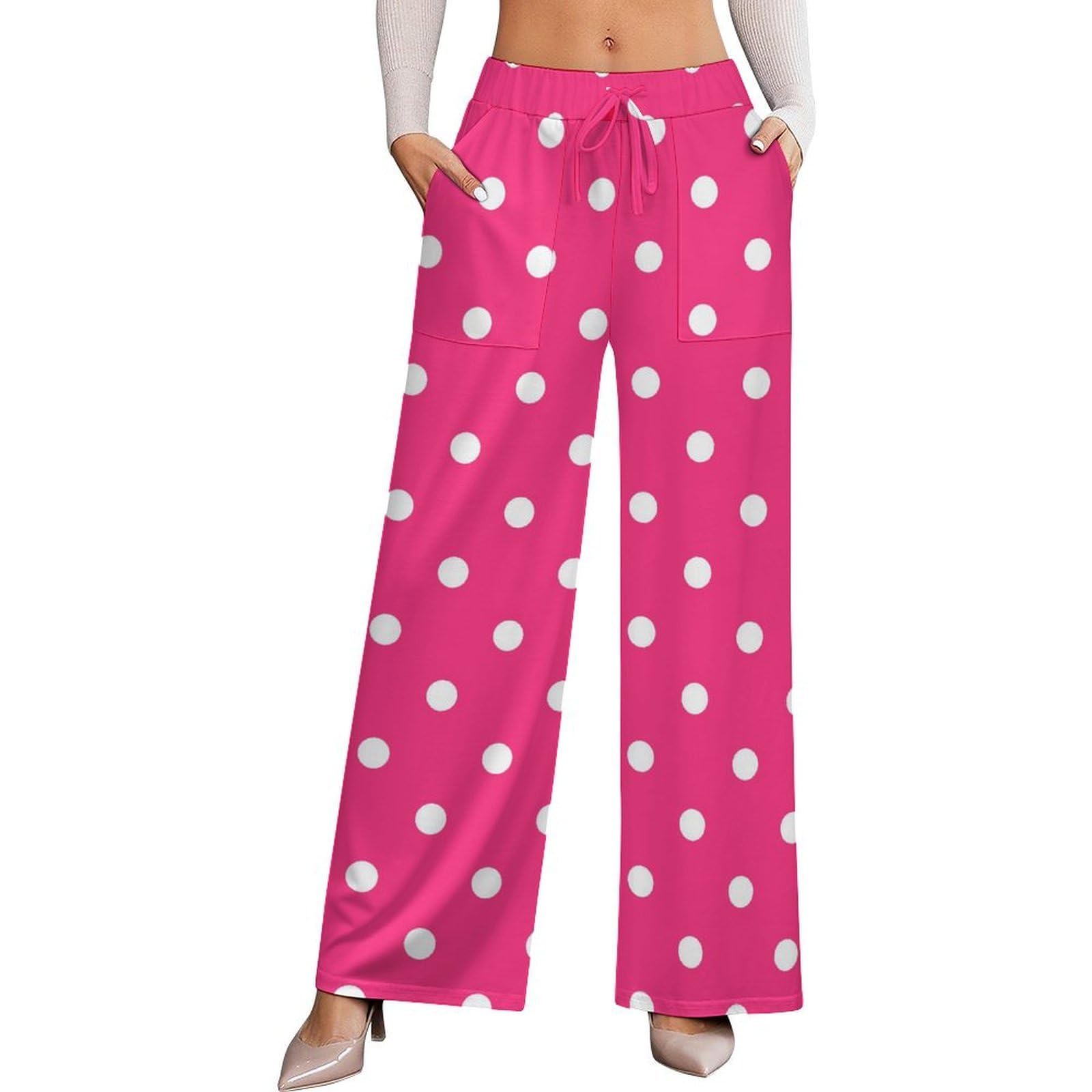 Playing Poker Cards Loose and Comfortable Womens Wide Leg Pants Fashionable Outfit