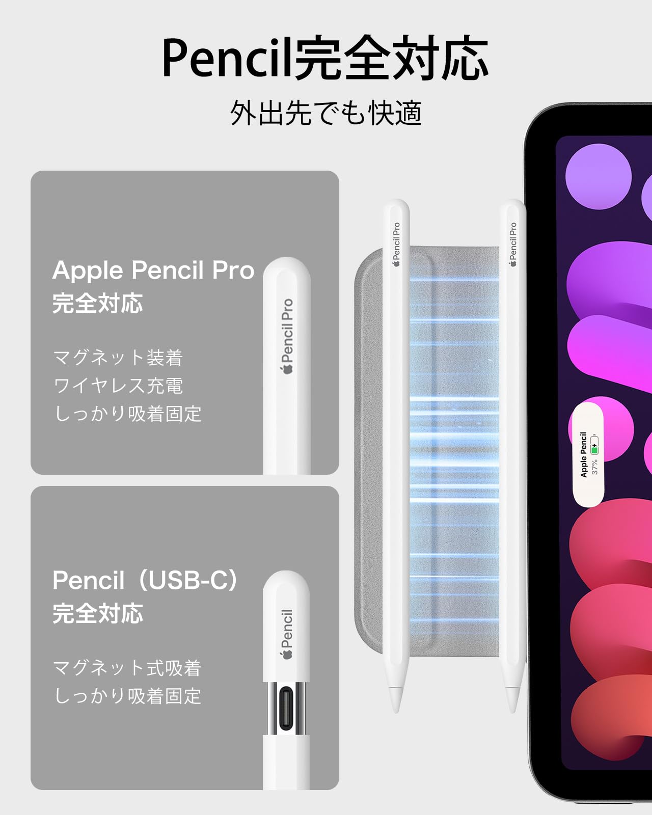 ESR iPad mini7 ケース 第7/6世代 8.3インチ 三つ折り2WAYスタンド