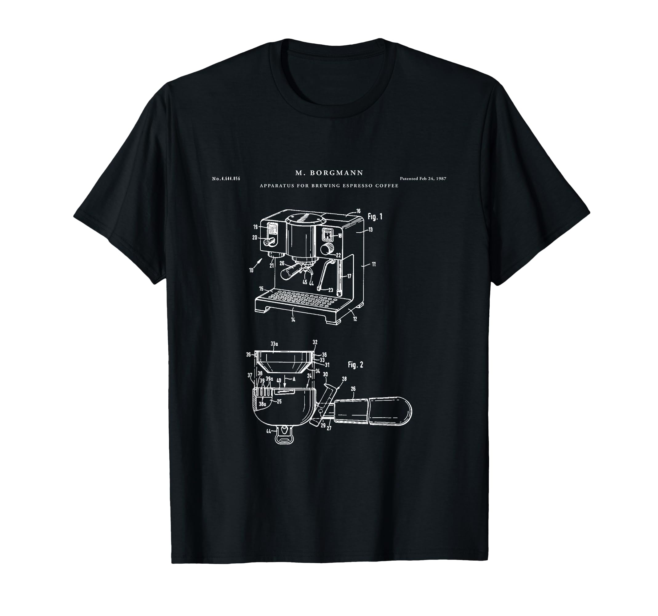 Amazon.com: Espresso Machine Patent - kitchen T-Shirt : Clothing 