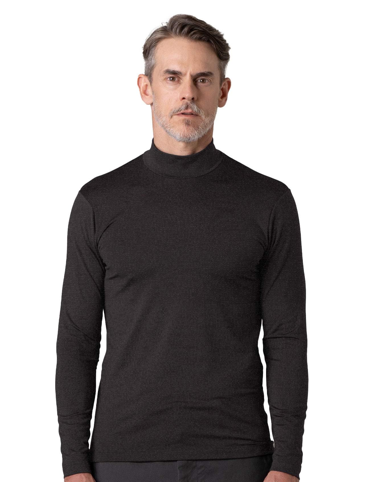 LAPASA Mock Neck warstwa bazowa top dla mężczyzn bielizna termiczna top długi rękaw koszulka lekka/średnia waga/ciężka jesień/zima M102/M123/M132