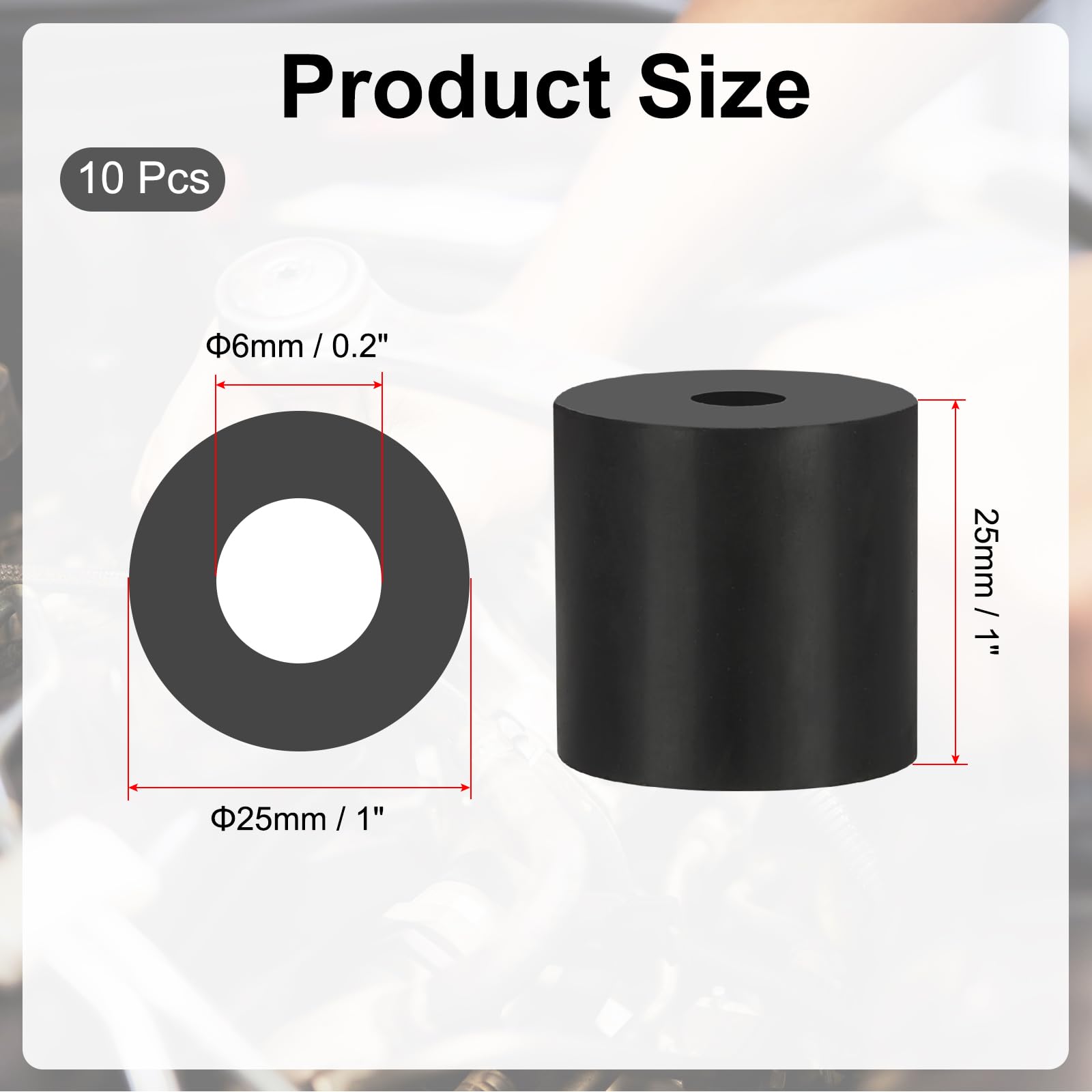 PATIKIL Multi Purpose Rubber Spacer - Image 2