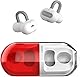 水月雨 Moondrop Pill オープンイヤー型ワイヤレスイヤホン イヤーカフ イヤホン オープンイヤー ワイヤレス Bluetooth 6.0 開放型 耳挟み式 【IPX4防水 / 最大28時間再生 / AIノイズキャンセリング / 13mm円形低歪みダイナミックドライバー / チタン合金フレームでサポート 】 レッド・ホワイト