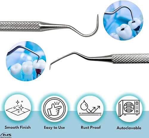 Miniatura 3 de Herramienta dental profesional para el cuidado bucal, eliminación de placa de acero inoxidable EXP #5 raspador de dientes, raspador de dientes