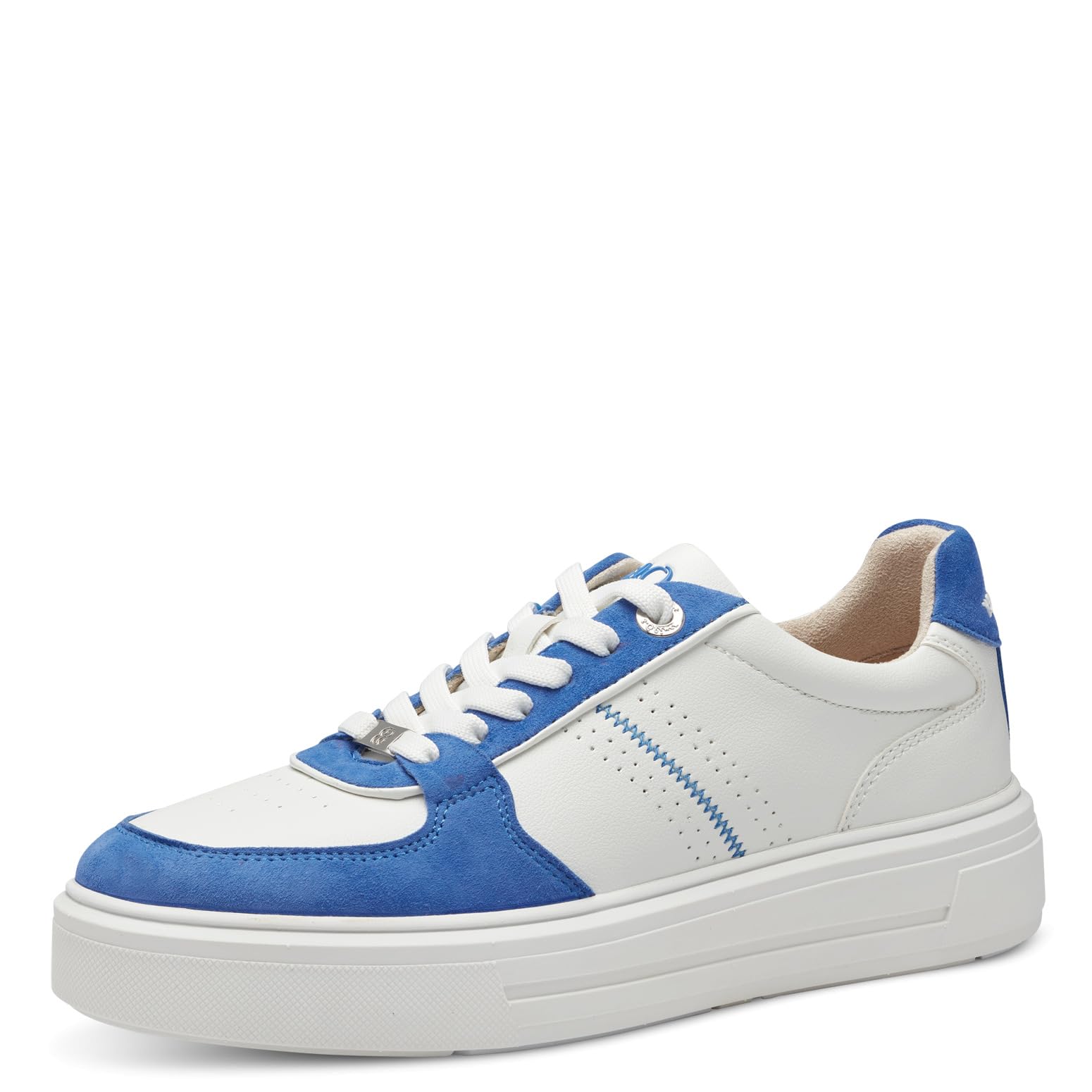 s.Oliver Women's 5-23637-42 Sneaker, White Blue, 6.5 UK