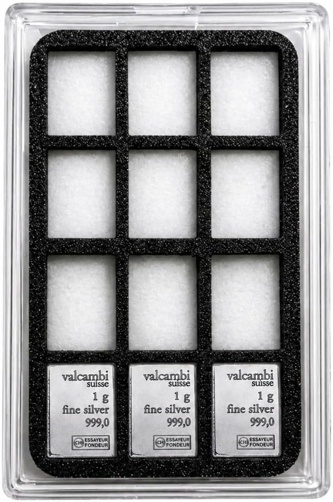 Display Case for Combibars Gold Silver Platinum Bars 1 Gram Holders | Collectible Display Holder for Desk, Office, or Gift (3 Bars Included)