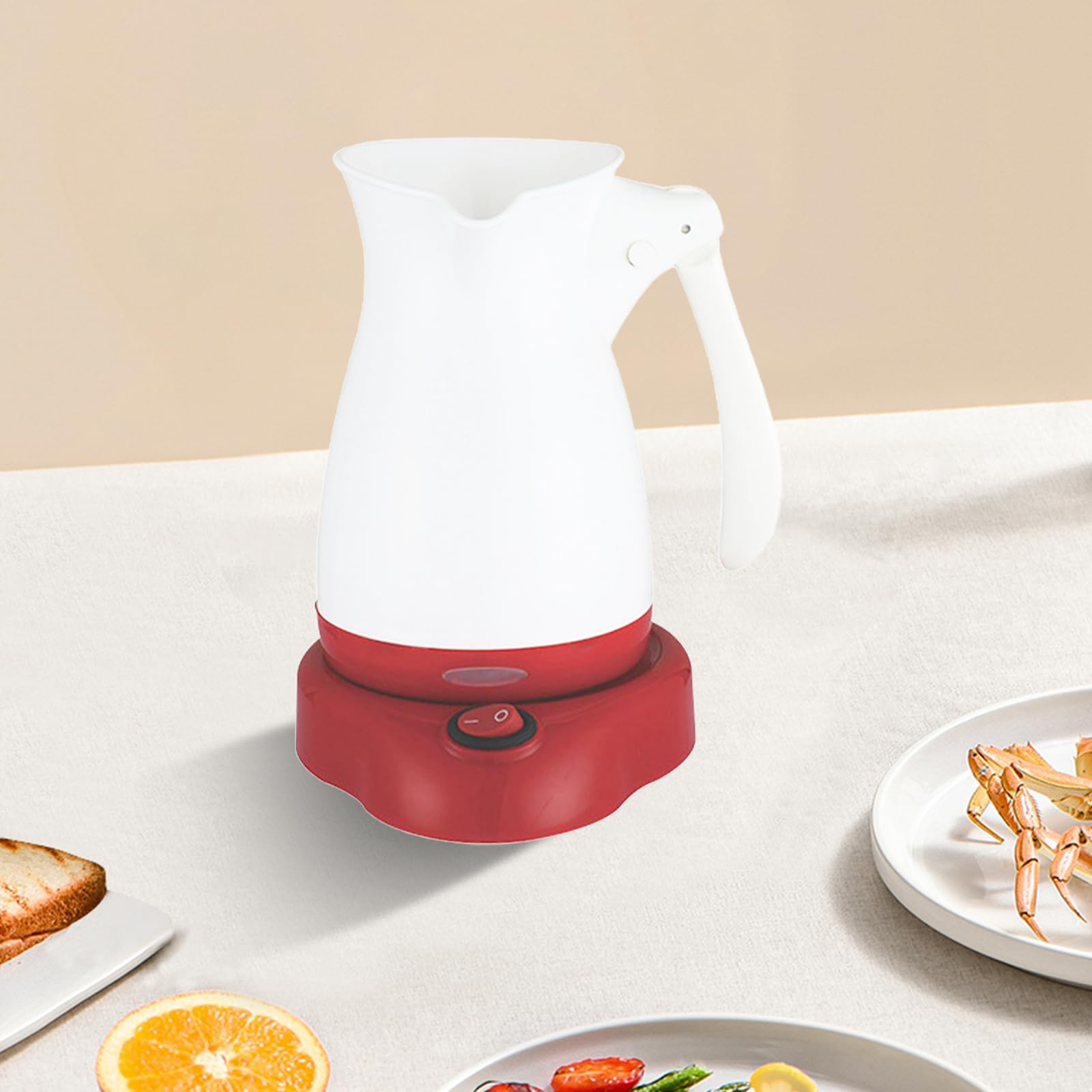 Elektrische Kaffeekanne, 500ML 500 W Elektrische Türkische Kaffeekanne, Türkisch e Kaffeekann e, Türkischer Kaffeekocher Für Zuhause,Büro, Weiß