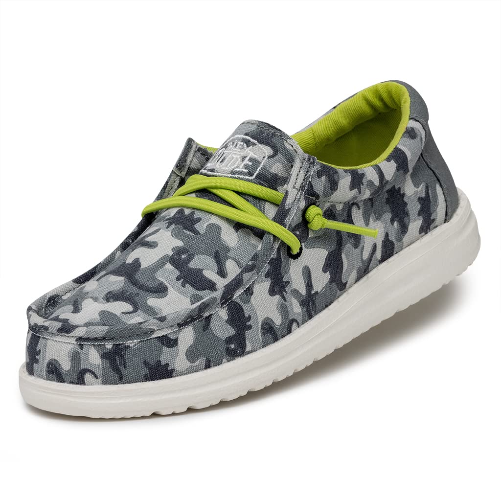 Hey Dude Wally Youth Camodino Moccasin, Azul, 36 EU, Azul, 36 EU