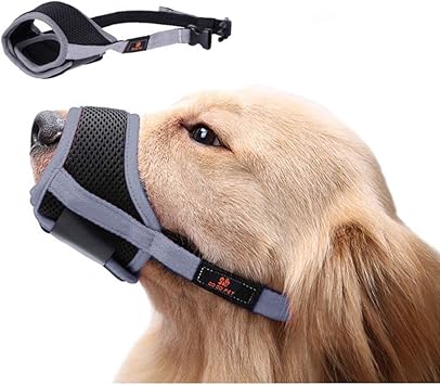 Amazon Kud 犬用マスク 口輪 犬用マズル口輪 無駄吠え防止 拾い食い防止 調節可能な口蓋 通気性高 犬の口を保護する 安全 夏 小型犬 中型犬 大型犬 5サイズ Kud マズル 口輪 通販