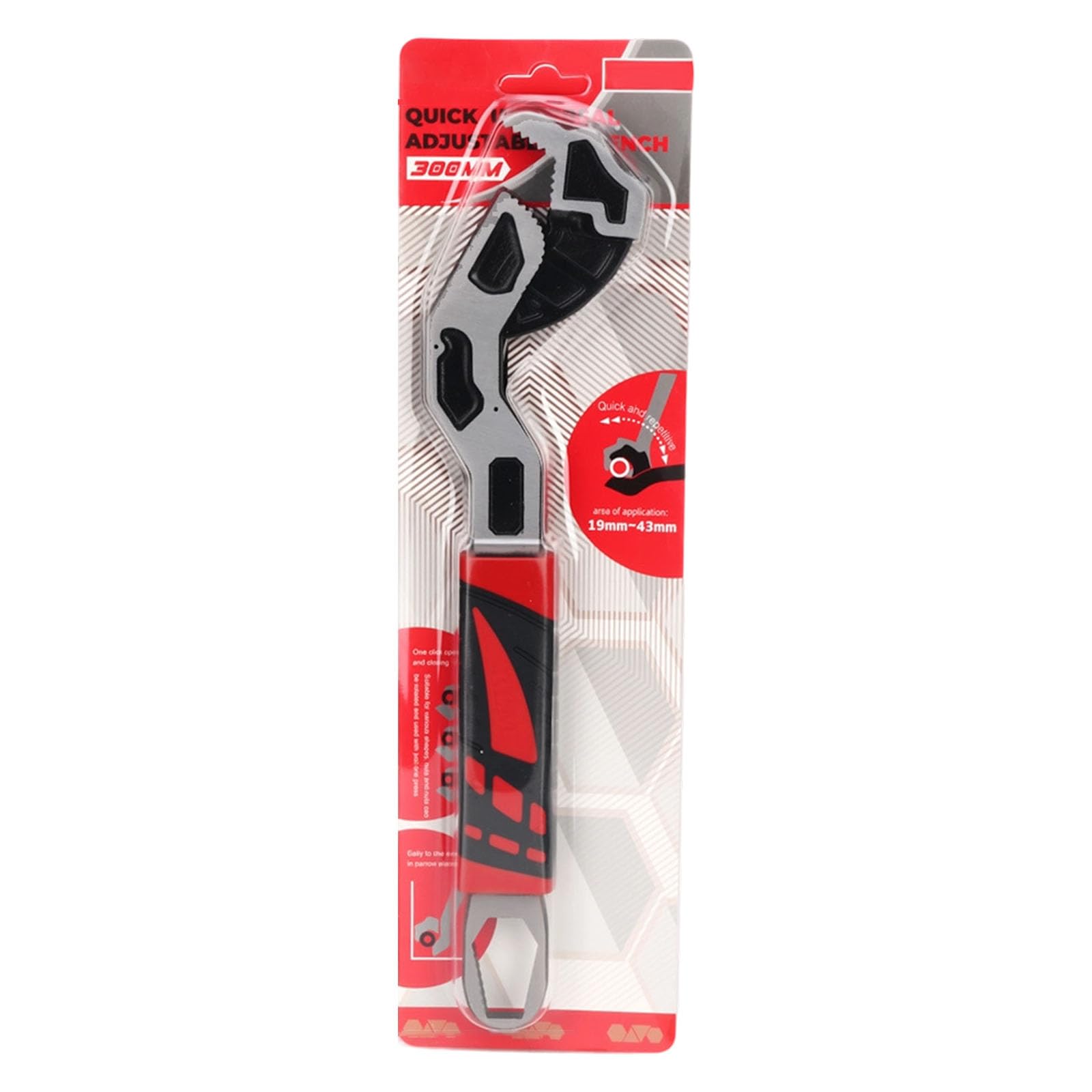 Rgybao F Triple Side Jaw Adjustable Spanner Selflocking Wrench Ergonomic Grip Or Secure Nut Bolt Maintenance Pipe Clamp Multifunctional