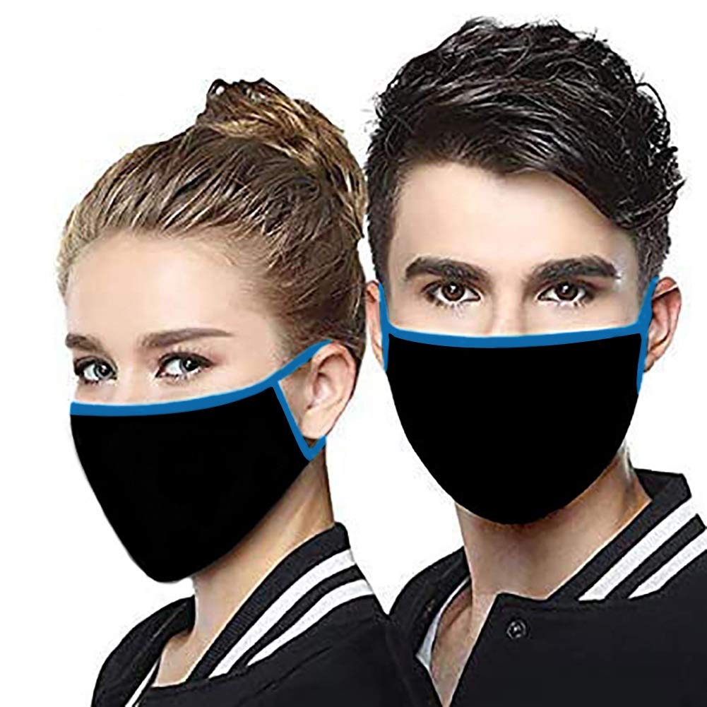 THE BLAZZE 2006 Anti-Dust Anti Pollution Reusable Washable Wind and Dust Proof Safety Dual Filter Face Mouth Mask for Men and Women (Black-Royal Blue) (B088WYK86V) Amazon Price History, Amazon Price Tracker