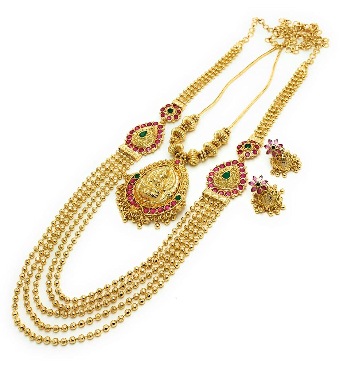 Adc fashions Gold plated peacock necklace with step Haram for wedding -jewellery sets for women -kerala jewelery for wedding (Model 2) (B098TL8RBF) Amazon Price History, Amazon Price Tracker