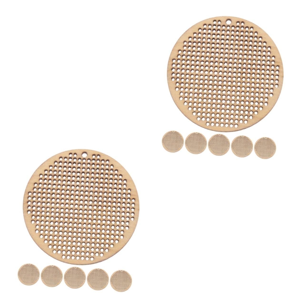 OSALADI 2sets 6pcs Wood Hoops for DIY Cross Stitching Unfinished Wood Chips Unique Accessories for Crafting for Jewelry and Keepsakes 6pcs*2