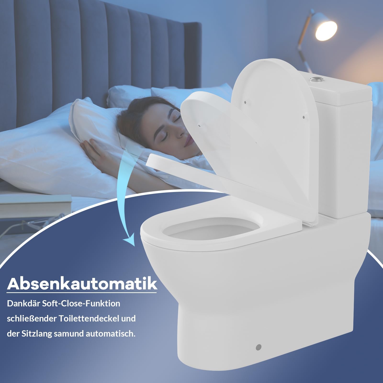 Garvee Asiento de Inodoro en Forma de Pequeña D Tapa de WC Universal de Duroplast con Cierre Suave y Liberación Rápida Bisagras Ajustables Antibacteriano Diseño Totalmente Envolvente Blanco
