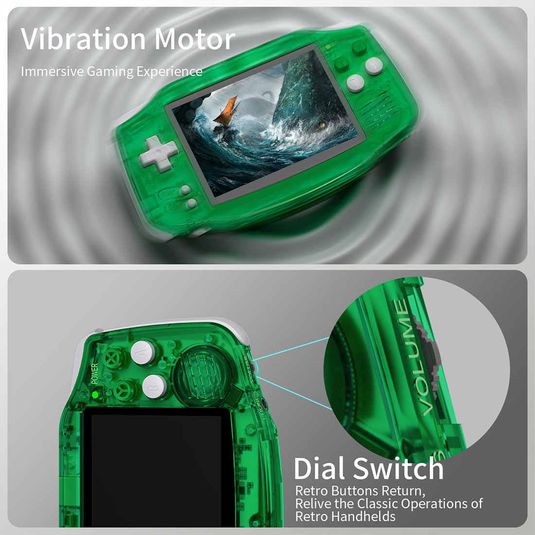 ANBERNIC RG 34XX Handheld Spielekonsole,Handheld Game Console RG34XX Eingebaut 64G mit über 5000+ Spielen,3,4 Zoll IPS Screen 3500mAh,Retro Konsole Support Wi-Fi Multiplayer und HD TV-Ausgang