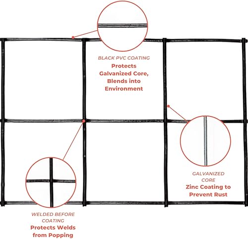 Miniatura 2 de Deerbusters DE1735 3' x 100' 19 calibre 1 "x 1" malla PVC recubierto alambre soldado, negro