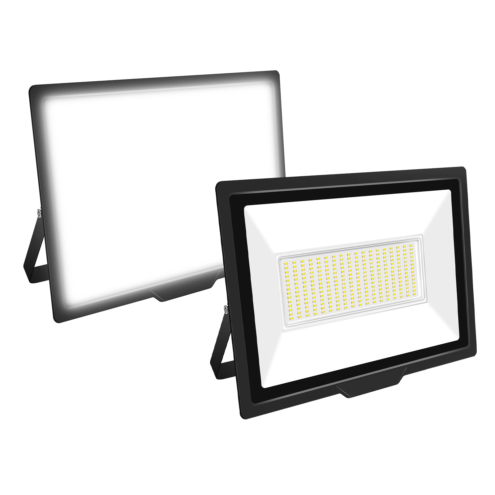 3 Pack LED Flood Light 200W Flood Lights Outdoor IP66 Waterproof 5000K Daylight Floodlights For Yard Garden Garage Certified Plug - View #4