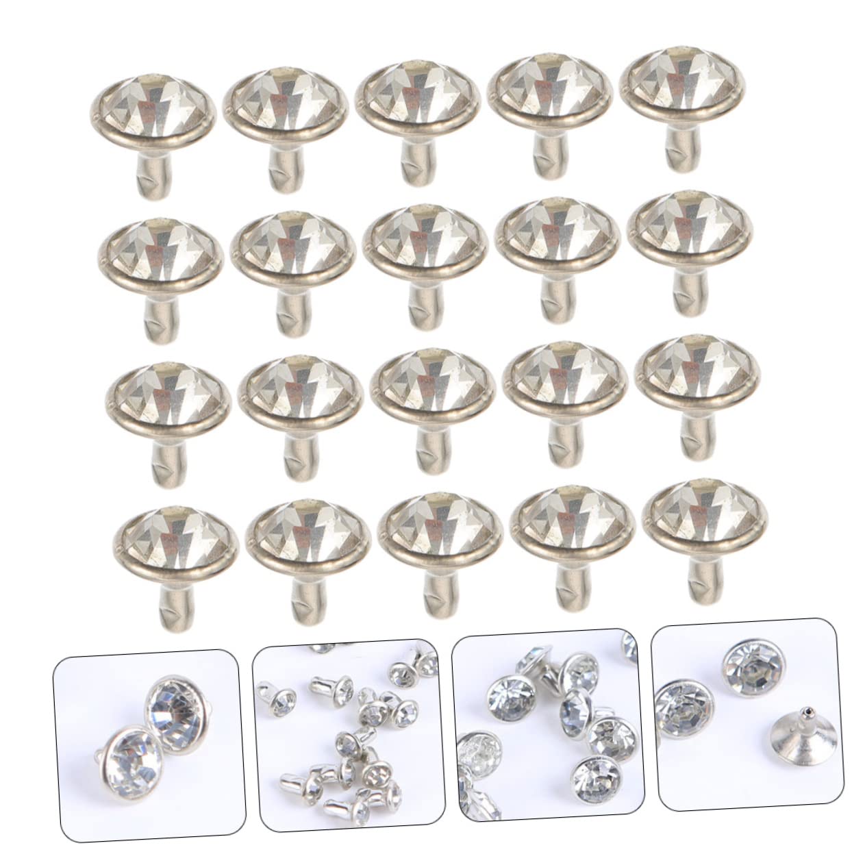 VILLCASE 1000sätze Nieten Glitzernde Rivets Für Kleidung Taschen Und Schuhe Hochwertige Nieten Einfach Anzubringen Für Kreative Bastelprojekte Und Individuelle Modegestaltung