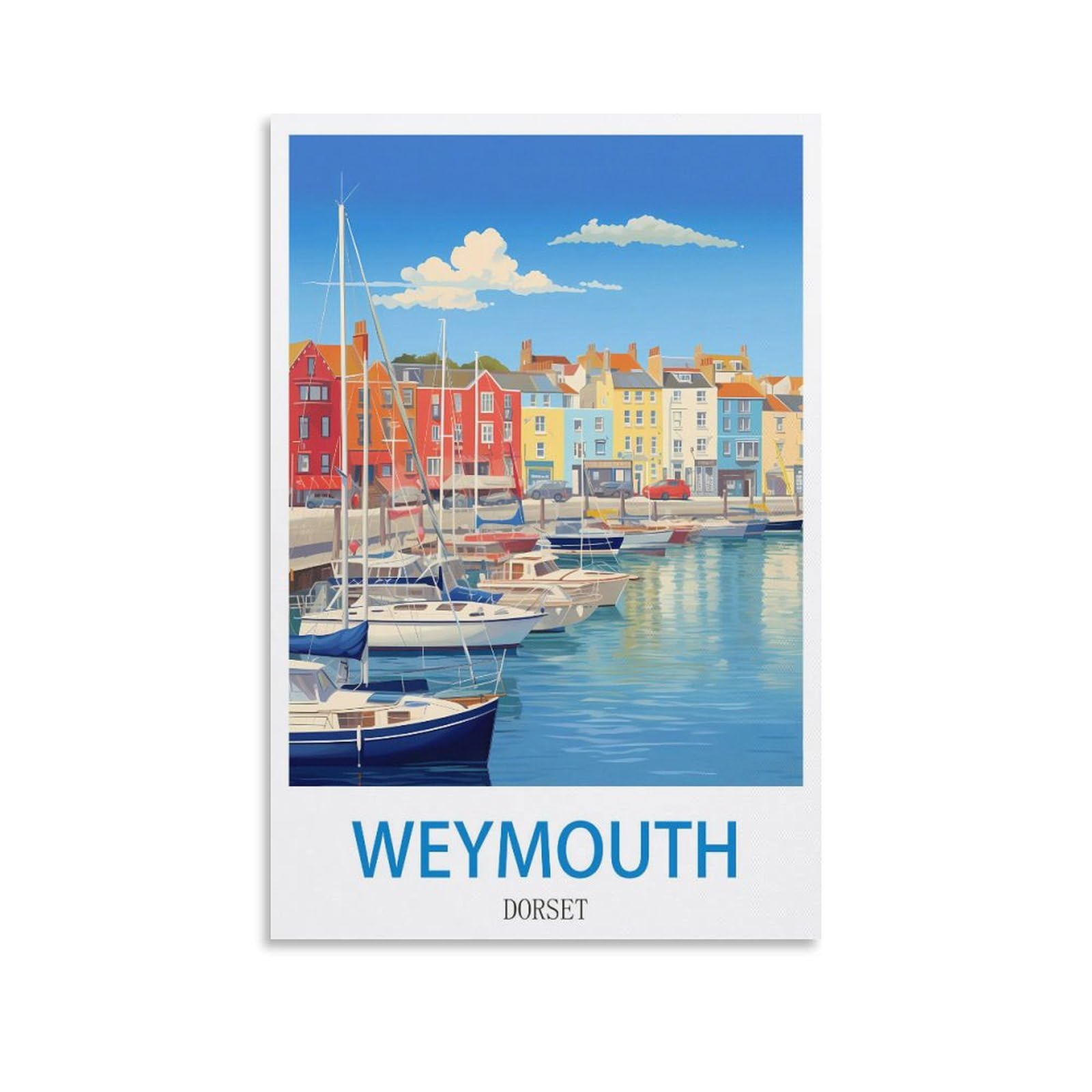 Nprzm A208 Tin Signs Retro Weymouth Dorsets Travel Tin Signs Metal Poster Wall Decor Office Cafe Bathroom Badroom 15X30cm