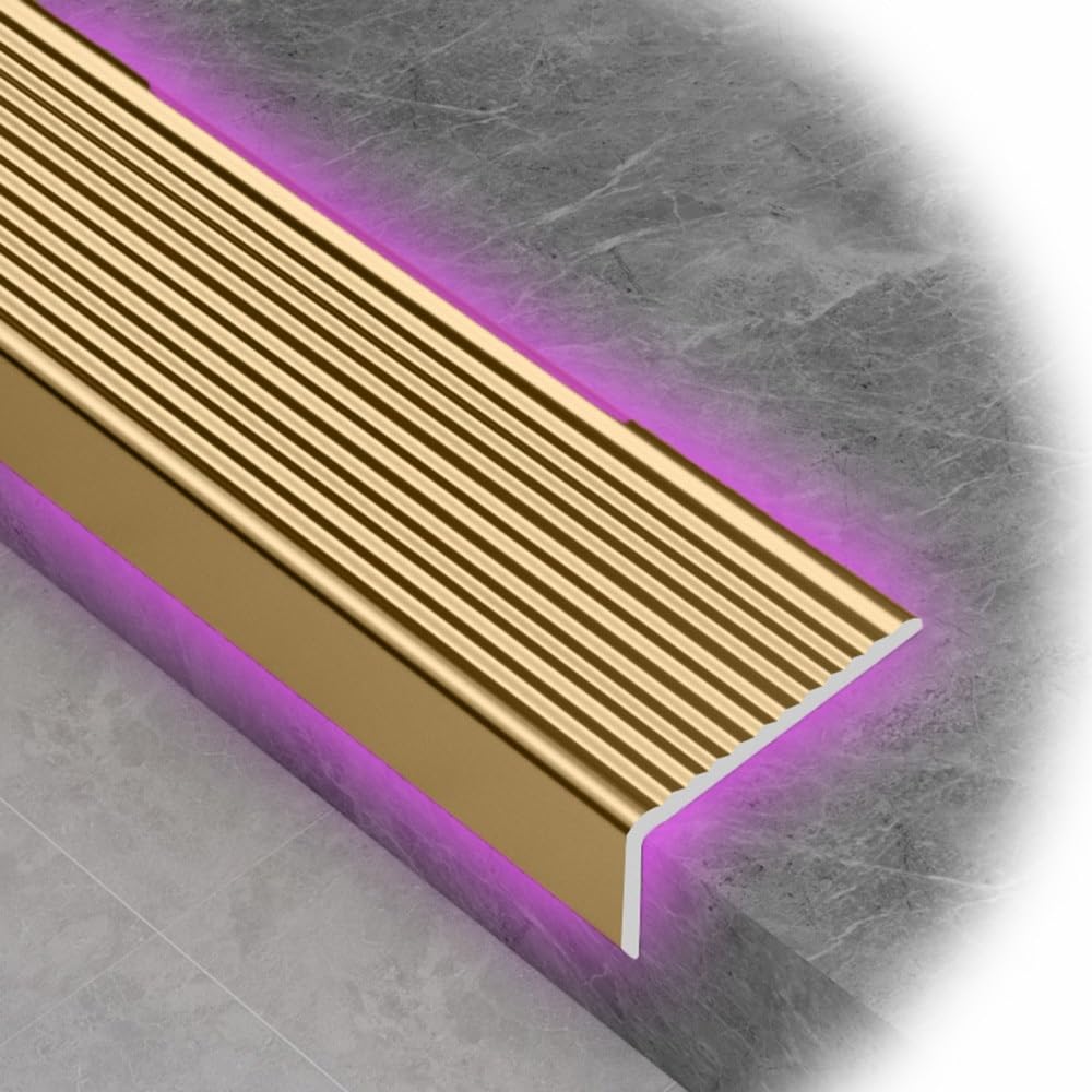 Bande antidérapante escalier alu 10cm | Profilé de protection extra large