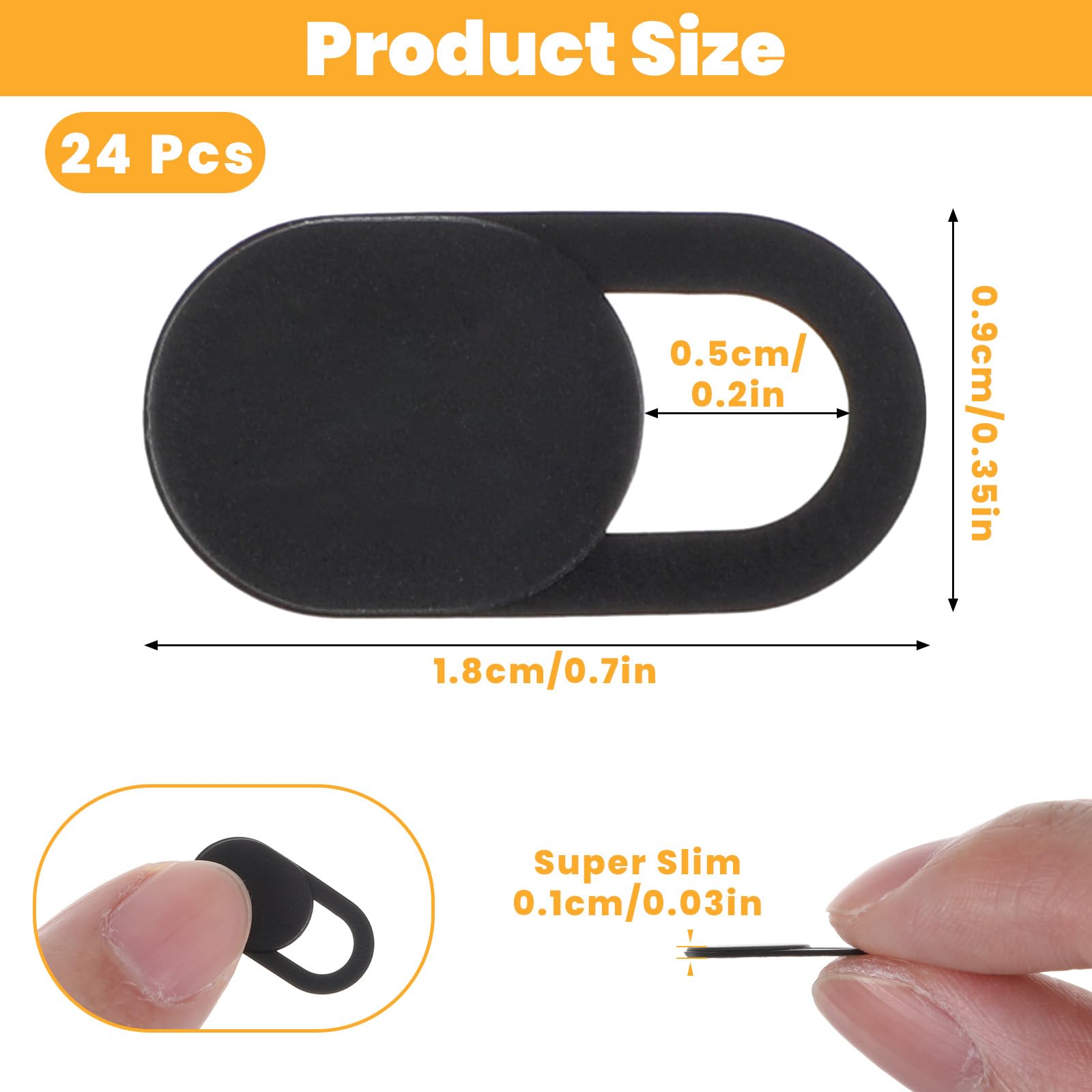 24 cache camera ordinateur telephone,cache webcam pc portable protections en plastique ultra fin pour ordinateur portable de bureau tablette téléphone pour protéger votre vie privée et sécurité