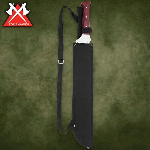 Miniatura 3 de Tomahawk Machete Razorback | Hoja de acero inoxidable de 15 pulgadas | Mango de duramen | Funda de hombro de nailon | 21 1/4 pulgadas en total