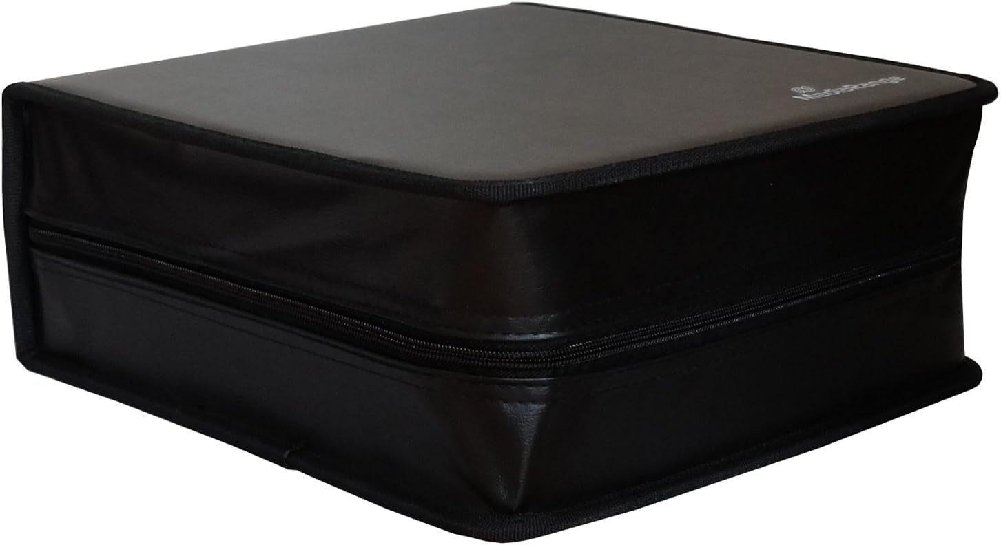 MediaRange BOX94 – Archiving Folder for 300 CDs/DVDs Imitation Leather Black