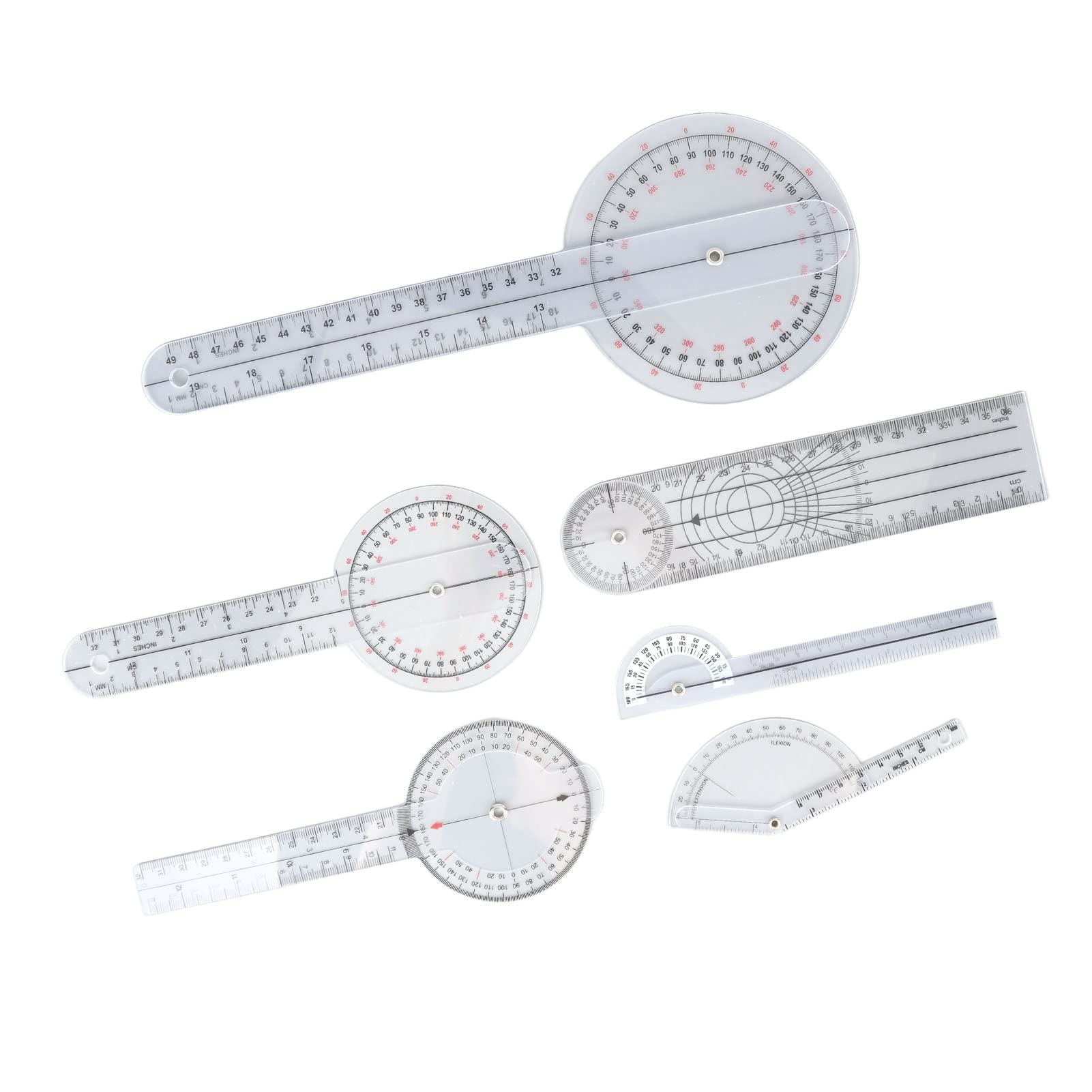 Goniomètre Numérique électronique, Ensemble de 6 Goniomètres Médicaux 6 8 10 Pouces Ensemble de Goniomètre Articulaire Multifonction pour les Kinésithérapeutes à Usage Domestique et les étudiants