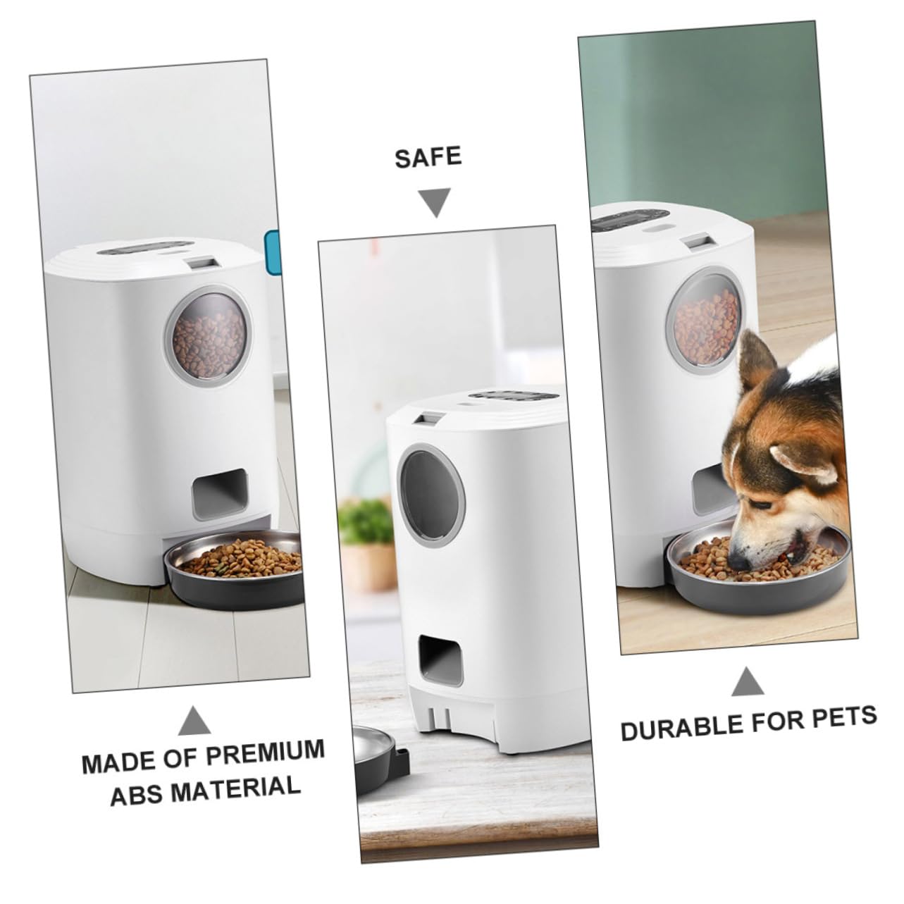 DOITOOL Comedero para Mascotas Automático De Abs para Perros y Gatos Temporizador Cuenco para Mascotas