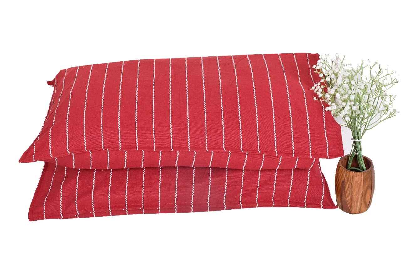 Khadi Cotton Pillow Covers - Set of 2 -7