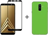 TBOC Pack: Funda de Gel TPU Verde + Protector Pantalla 5D Negro para Samsung Galaxy A6 Plus A6+ [2018][6