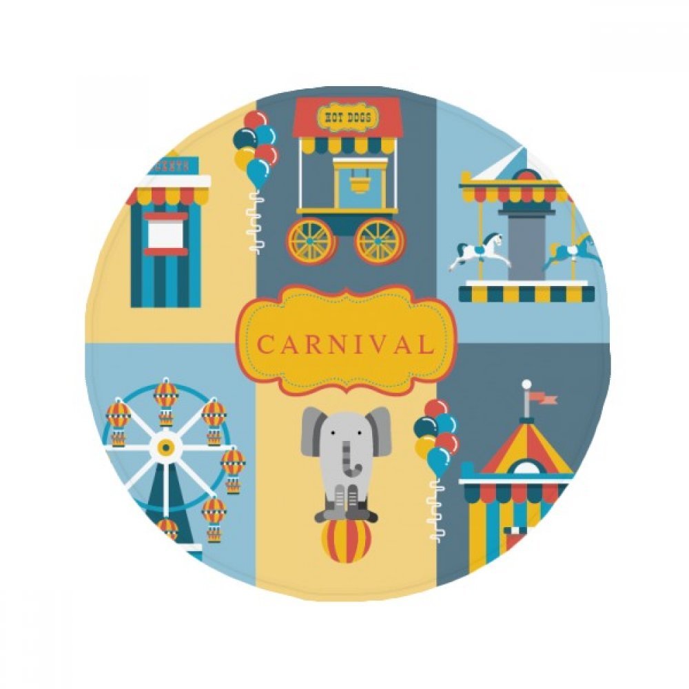 Tapis illustration amusante idée cadeau originale ronde de 50cm pour salon moderne