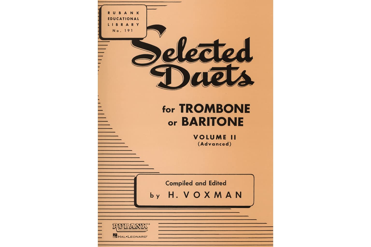 Selected Duets Trombone Or Baritone Vol2 (Rubank Educational Library)