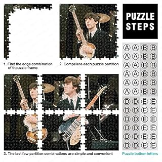 Puzzles 1000 pièces The Beatles Jigsaw Puzzle Groupes célèbres pour Les familles Niveau de difficulté Puzzles Jeux pour Adultes et Enfants, Jeux pour la Maison - Les Beatles, Paul McCartney, John Lennon, RIngo Starr, George Harrison Puzzles 1000 pièces The Beatles Jigsaw Puzzle Groupes célèbres pour Les familles Niveau de difficulté Puzzles Jeux pour Adultes et Enfants, Jeux pour la Maison – Image 4