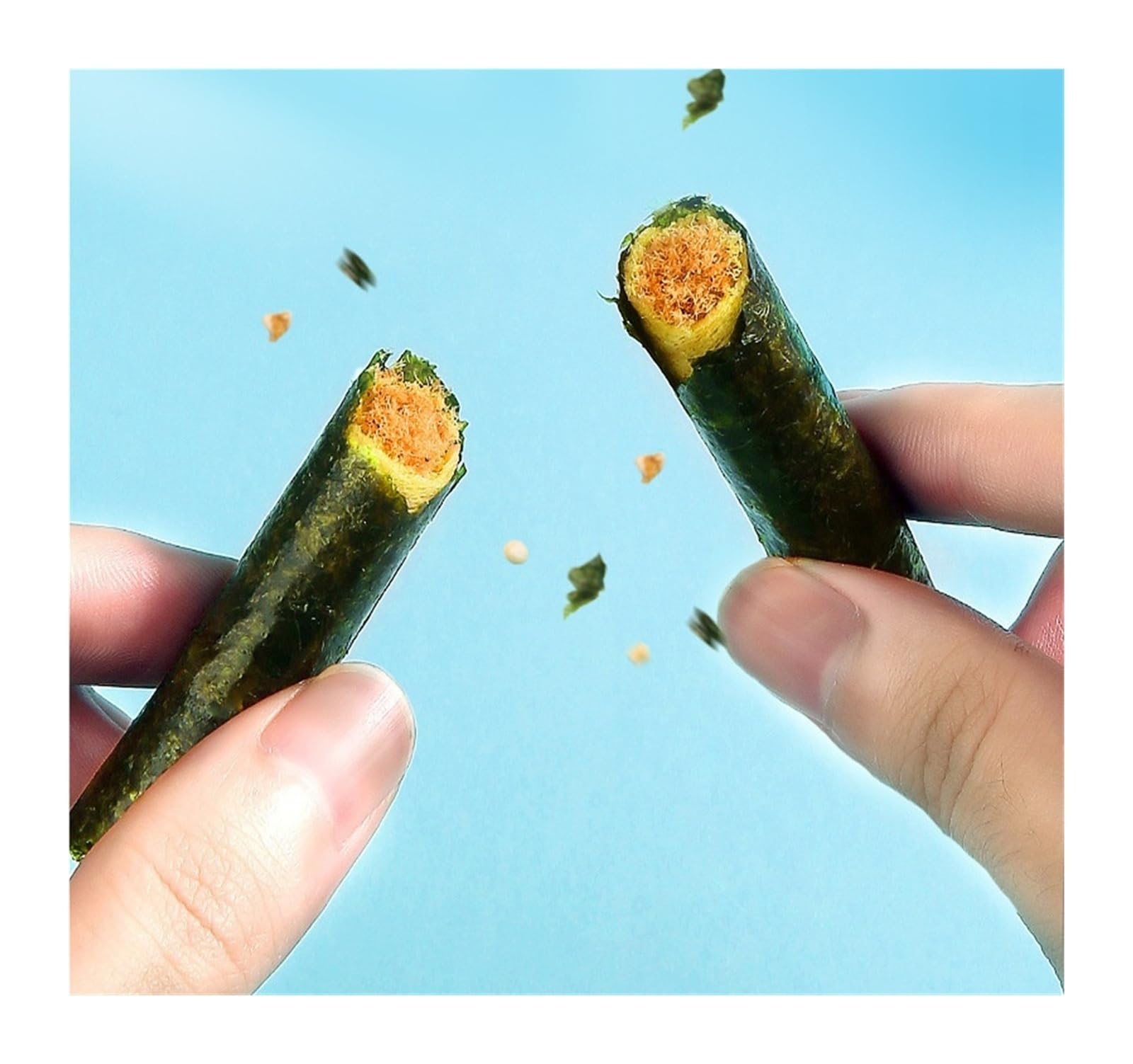 400 g de rollos de hilo de cerdo Nori, frescos, fragantes, crujientes y salados y dulces.