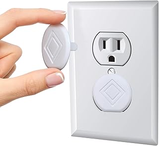CHERUBCARE Clear Outlet Covers, Child Proof Outlet Protector, Baby Electrical Safety, Easy Install Outlet Plug Covers(24 P...