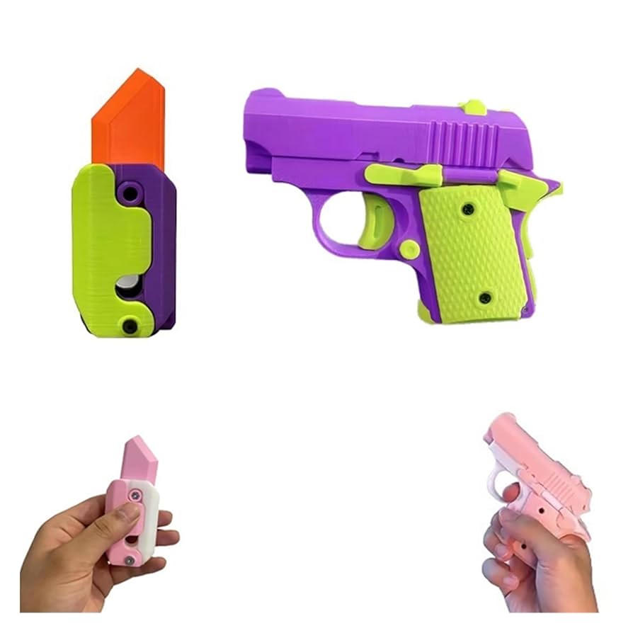 銃型フィジェットトイ ゴールド QT-3000 リボルバーフリップ磁気