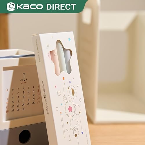 Miniatura 7 de Kaco FIRST Bolígrafos de gel lindos de papelería, tinta negra, 0.7 mm de punta media, bonitos bolígrafos con estrellas para diarios (4 colores