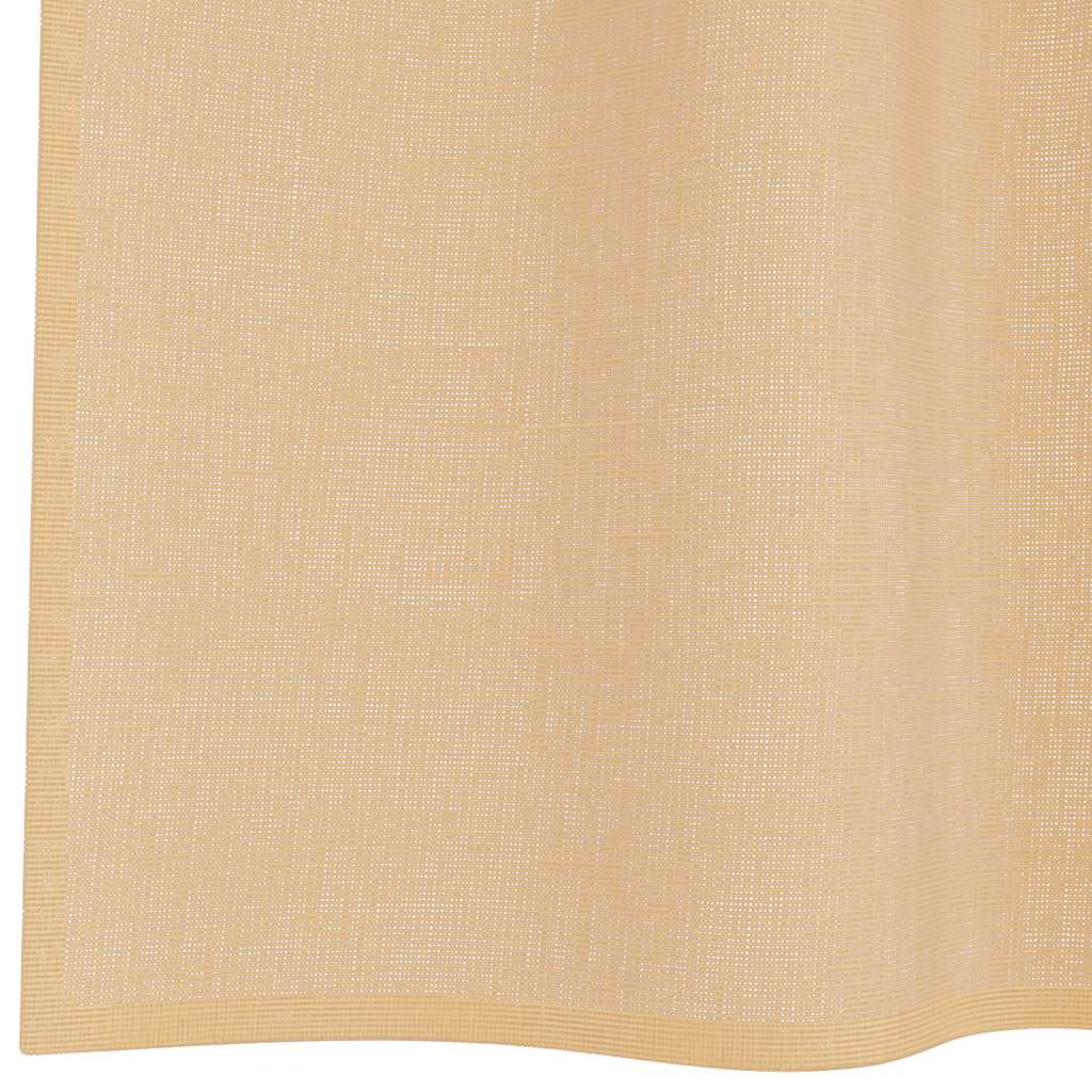 Voile Vorhänge mit Ösen 2 Stück Sandfarbe 140 x 175 cm für Wohnzimmer Schlafzimmer Kinderzimmer Küche, transparent Blickdicht, pflegeleicht, mit 8 Ösen, kälte- und hitzeschutz