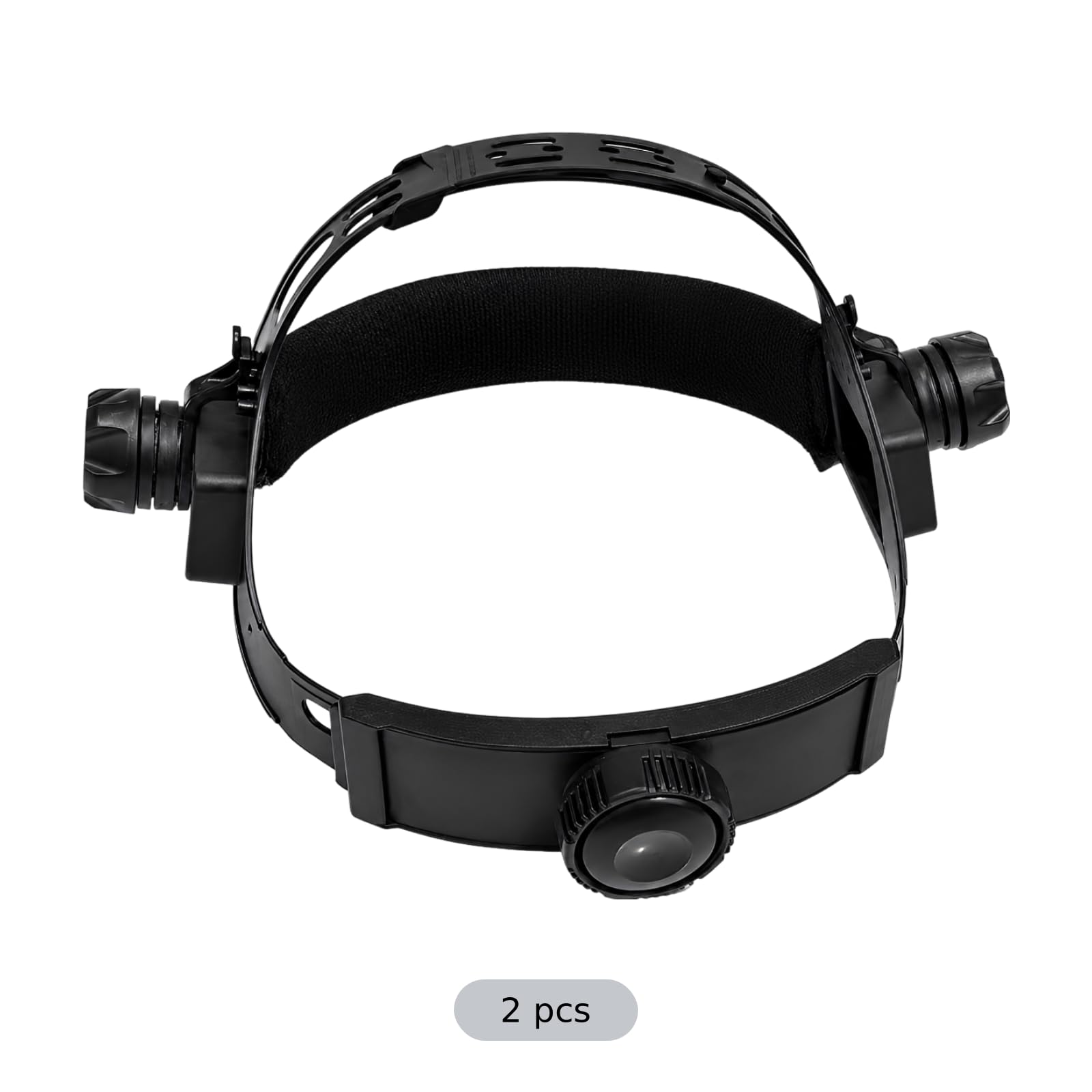 2 Stk. Schweißhelm-Kopfbänder, Ersatz-Kopfgestell für Schweißhauben 11,8 x 8,7 Zoll, verstellbare Ratsche mit gepolstertem Schweißband, für runde und quadratische Lochaufnahmen