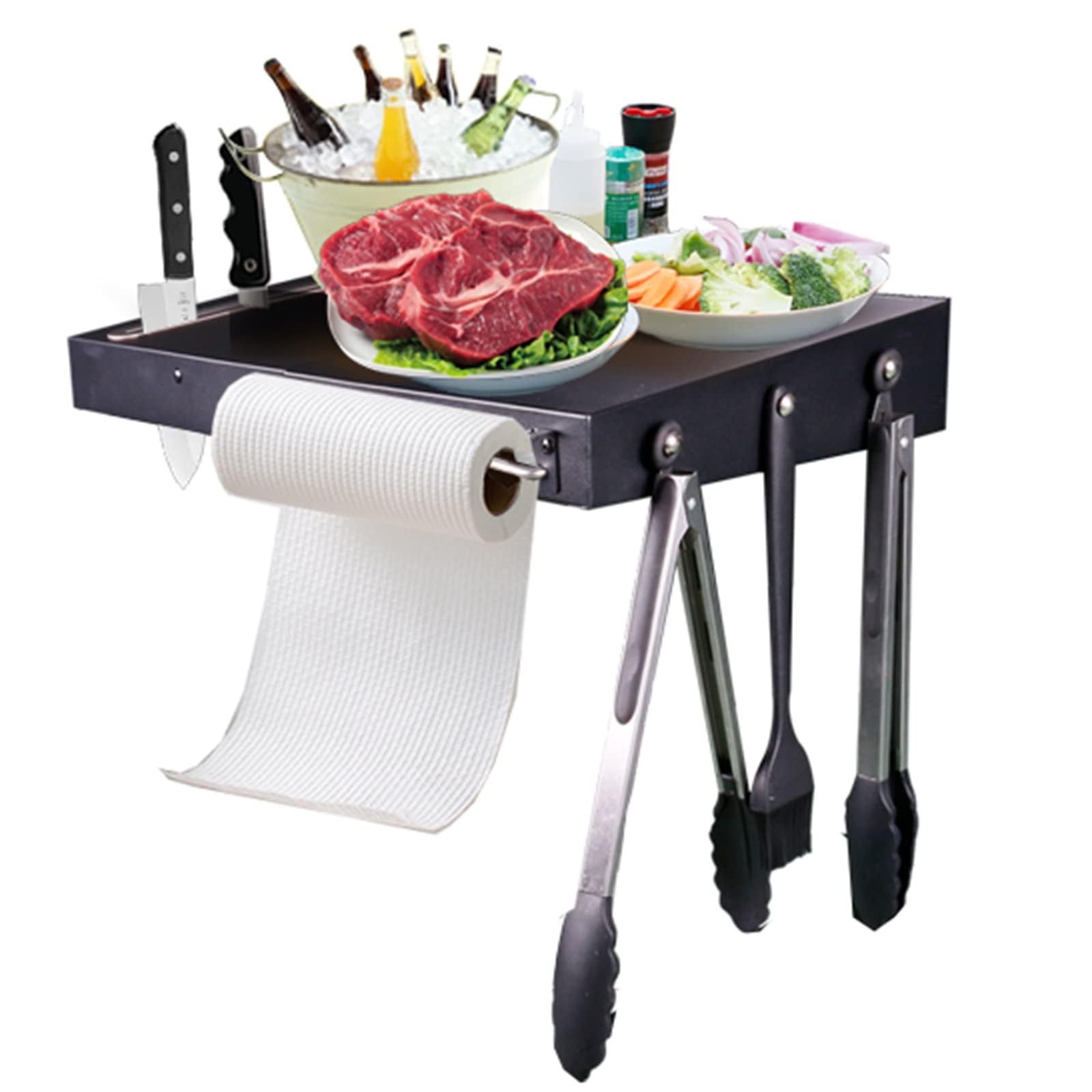 Utheer Grill Side Shelf for Pit boss 700 820 Series Pellet Grill, Heavy Duty Serving Tray Side Shelf Grill Accessories for Pit boss 700, 700FB