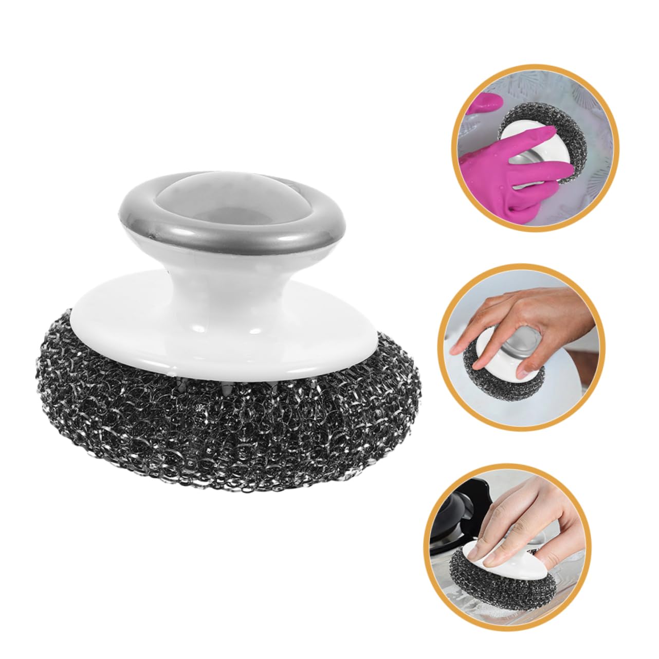 MAGICLULU 5 Sätze Spülbürste Kitchen Brush Küchenschwamm Geschirrspülzubehör Reinigungsbürsten Scrub Dish Brush Spülbeckenbürste Bürste Zum Geschirrspülen Topfreinigungskugel Pp 3 Stück * 5