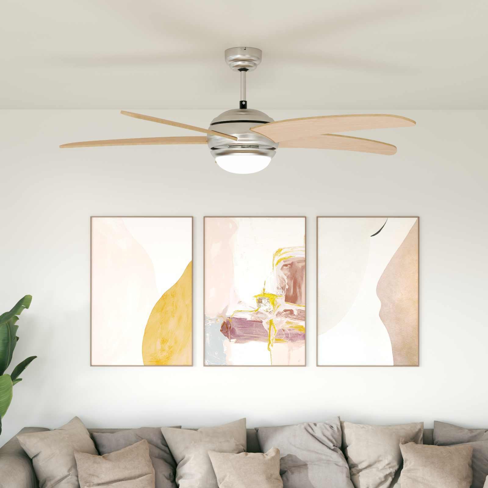Genérico Ventilador de Techo con Luz y Control Remoto Ø 130 cm Sonoma,Casa y jardín,Electrodomésticos,Control del Clima,Ventiladores,Ventiladores de Techo,7.345 kg-42035659