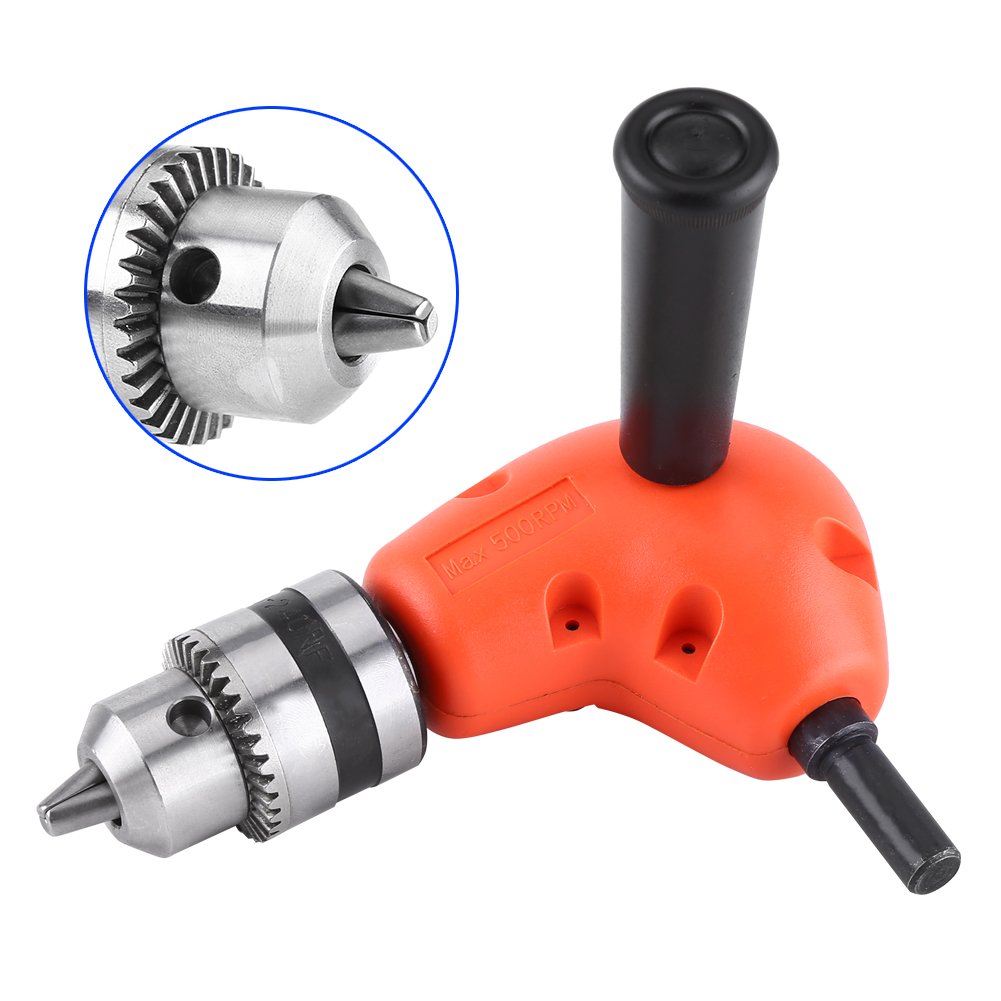 Adapter do wiercenia pod kątem prostym 90 stopni zakres mocowania uchwytu przedłużającego 1-10 mm (1/16-3/8"), okrągły trzpień 9,5 mm z uchwytem