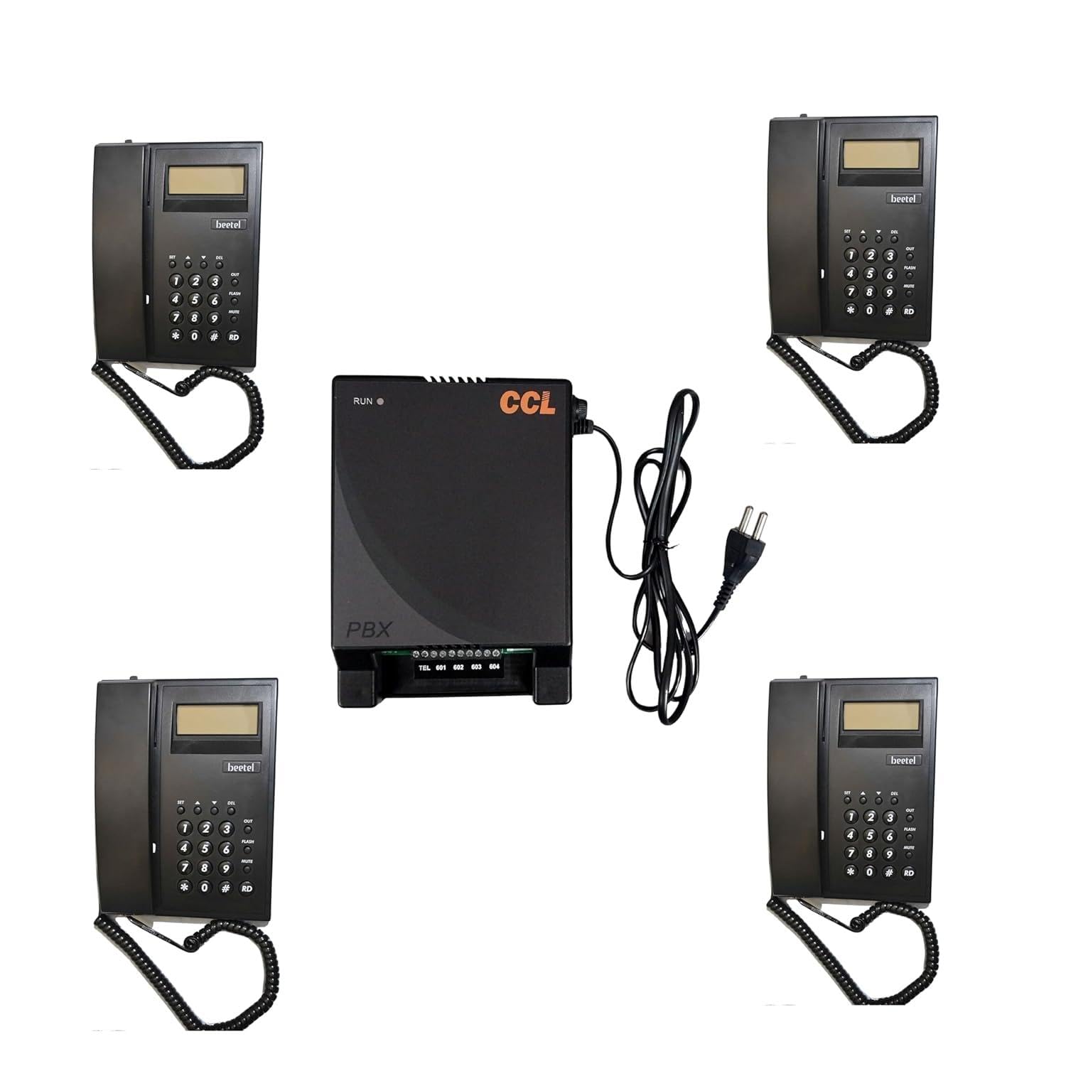 Smart Safety India CCL 104B EPABX Intercom System 1 CO Line & 4 Extensions Digital Office Telephone Exchange Wall Mount | Black-picture-21